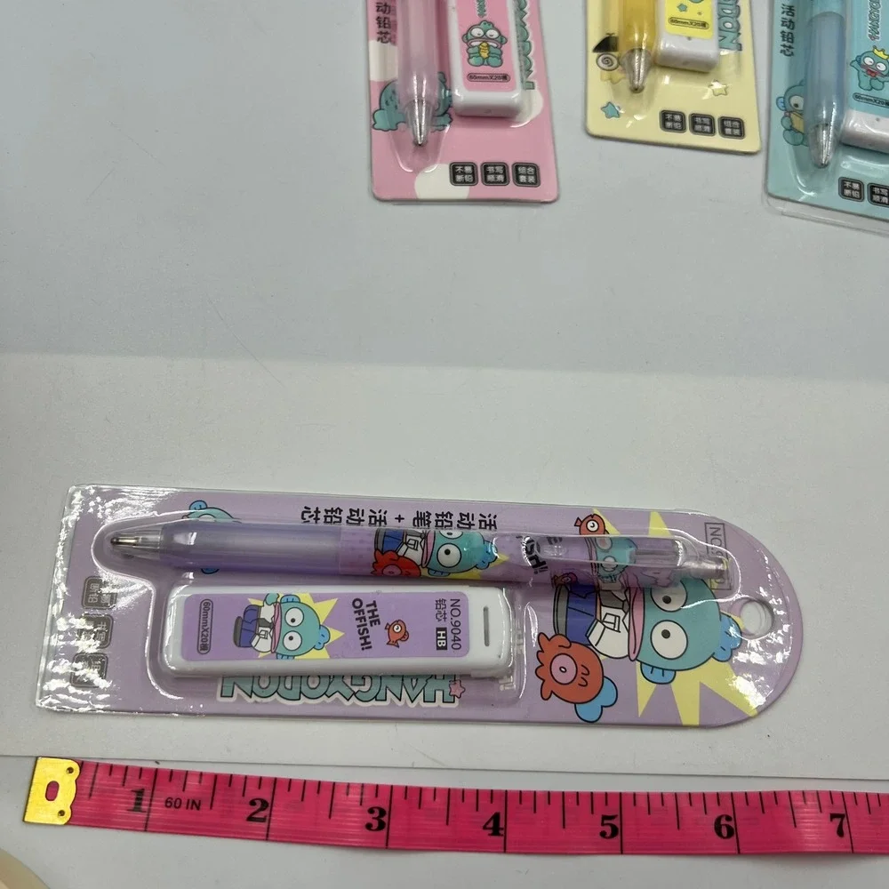 Lot of 5 Hangyodon Mechanical Pencil Sets with HB Lead Refills Assorted Colors
